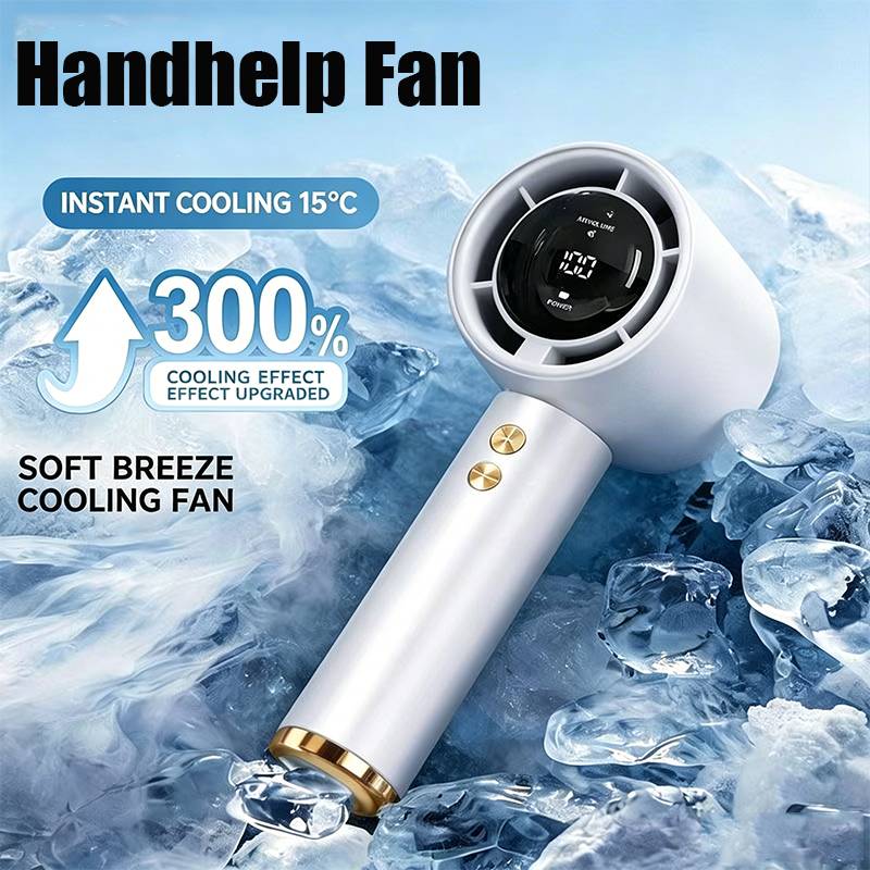 Mini Handheld Fan USB Fast Charging Portable Air Calculating Fan Mute Highspeed Fan for Travel Outdoor Activities