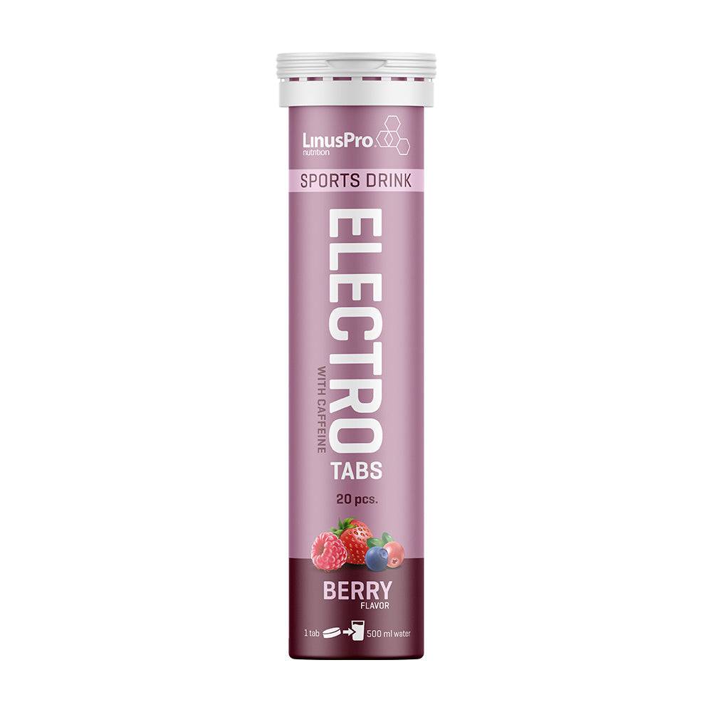 LinusPro Elektrolyt Tabs m. Koffein - Berry