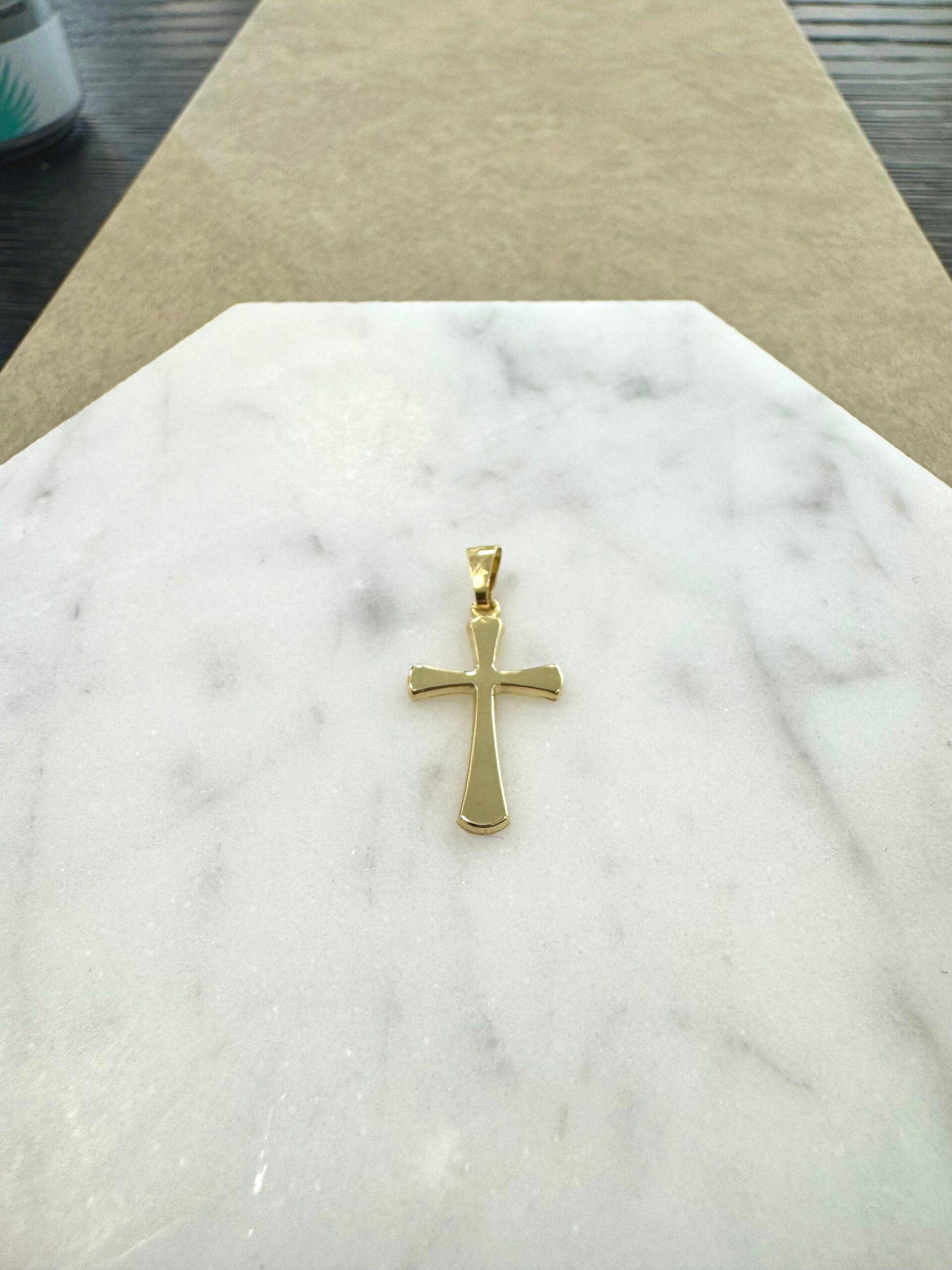 18K Guld x Vitguld Kors - KH015G