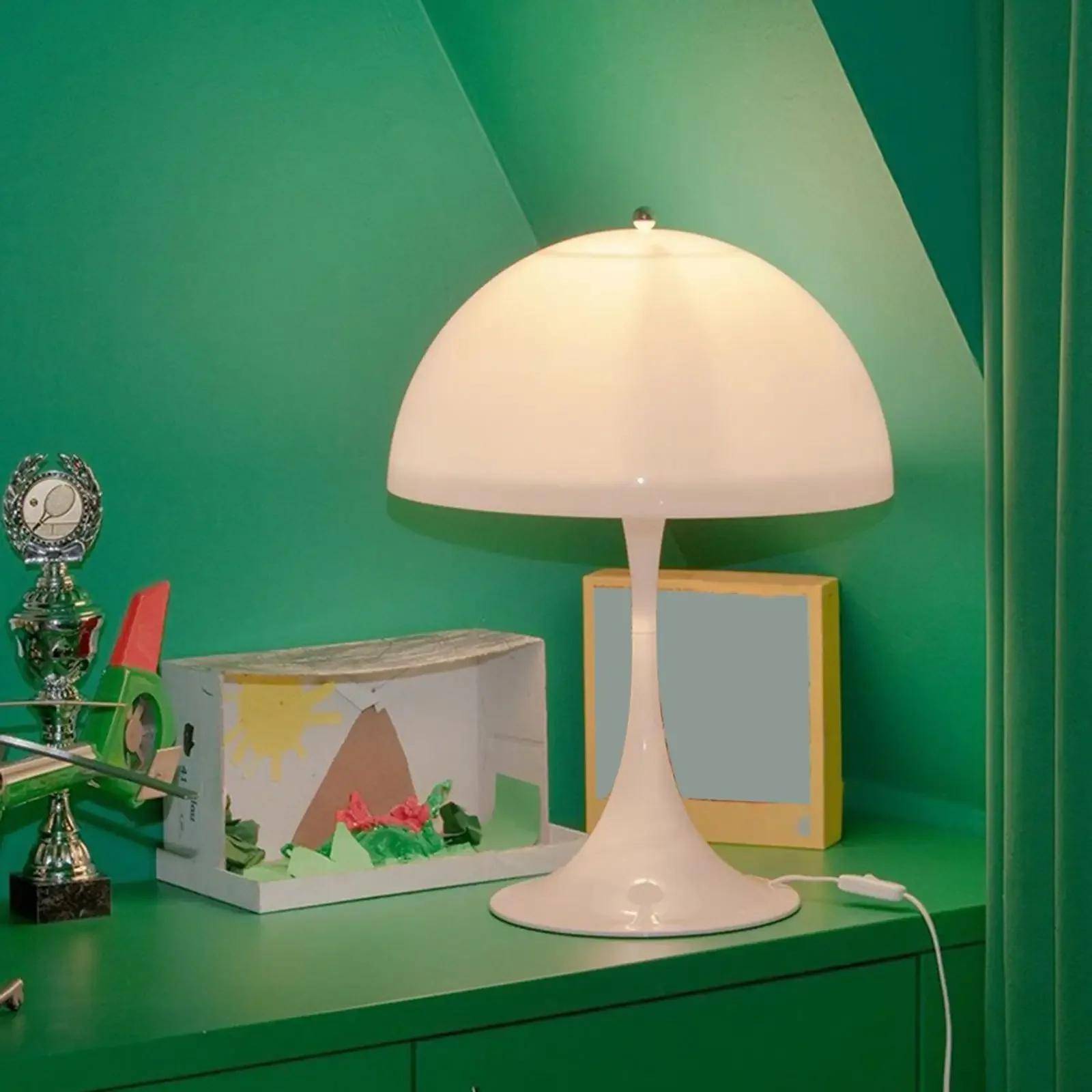 enkel Nordic Retro Cordless Touch Bordslampa Dimbar Uppladdningsbar svampbordslampa Liten sänglampa Batteridriven lampa white