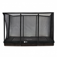 Etan Premium firkantet nedgravet trampolin med sikkerhedsnet - sort 281 x 201 cm (9x6,5 ft)