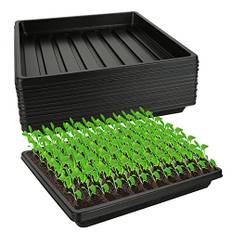JMIATRY 12 st plantbricka, 26,9 × 26,9 × 3,6 cm grönsaksfrö plantor bricka, groddbrickor, plantbricka köksträdgård för växter grönsaker frukt blommor gräs