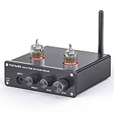 Fosi Audio BOX X3 5654W Tube Phono Preamp Skivspelare Förförstärkare för MM Phonograph Bluetooth 5.0 Mini Stereo Hi-Fi Förförstärkare för Home Audio Record Player Ljudsystem
