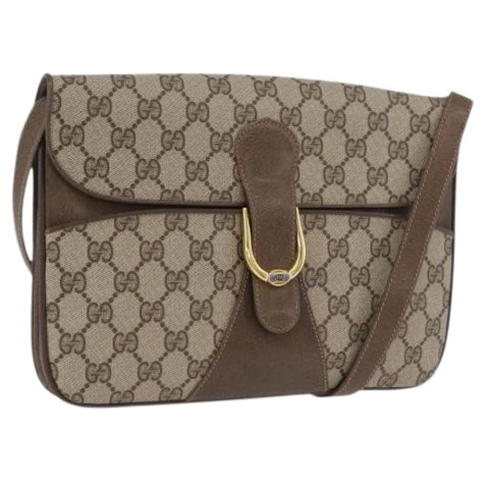 Gucci Vintage Pre-owned Vintage GG Canvas Skuldertaske - Vintage - Dame - Beige - ONE SIZE - Uld