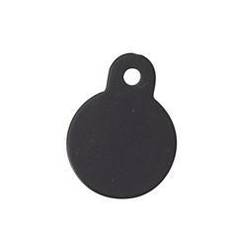 Pet Scribe Hundetegn. Cirkel. Sort mat metal STOR. ø 3 cm incl. gravering