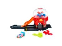 Hot Wheels City Downtown Candy Shop Playset & 1:64 Scale Die-Cast Toy Car, Speed Snap Track