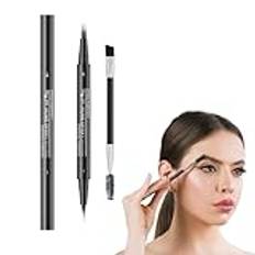 Eye Brow Microblading Pen, Microblading Eyebrow Pen - Dubbelsidig bryntoning med borste | Eyebrow Contouring Pen, Eyebrow Tint Penna med 2-gaffelspets och exakt spets