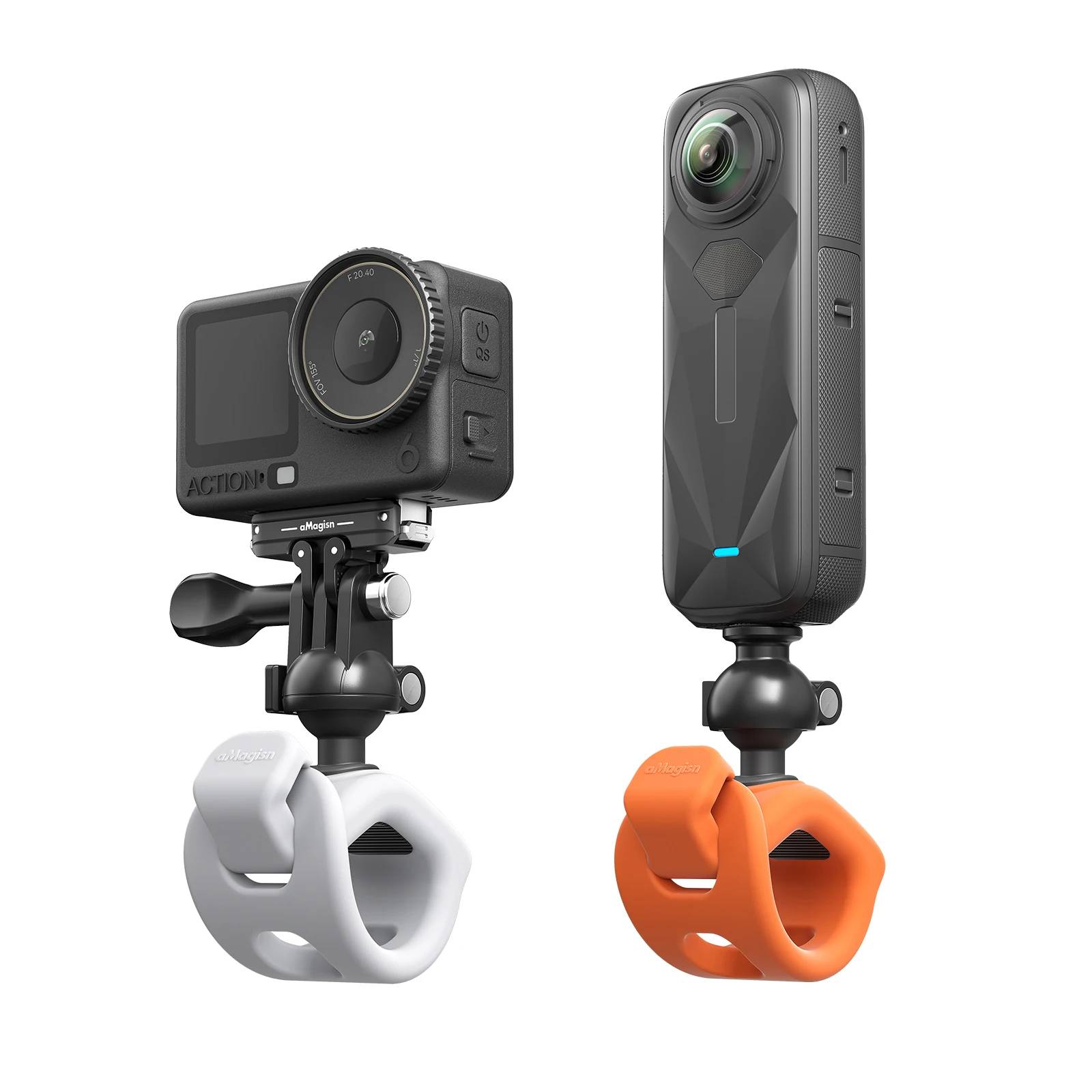 360 Rotation Action Camera Holder Quick Release Anti-Shake Silicone Elastic Mount for GoPro DJI Action Insta360 Bike Moto
