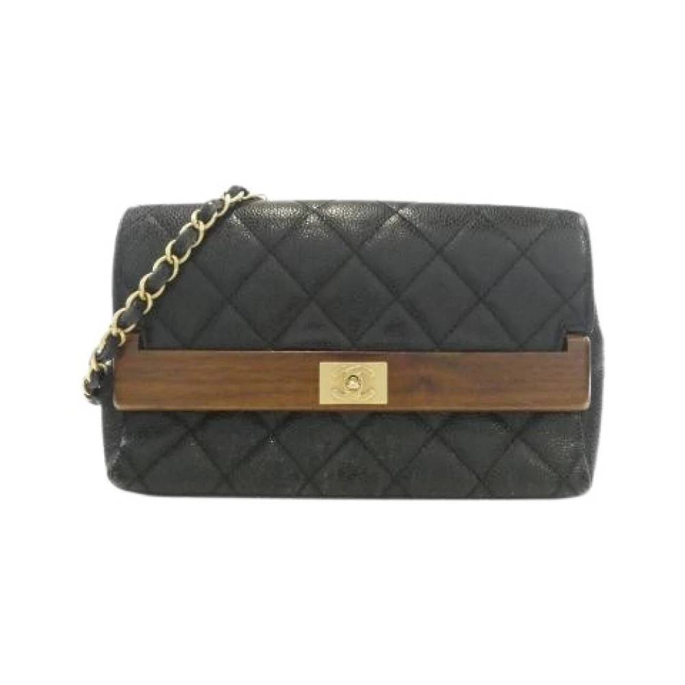 Chanel Vintage Pre-owned Grained Calfskin Shoulder Bag - Vintage - Dame - Sort - ONE SIZE - Uld