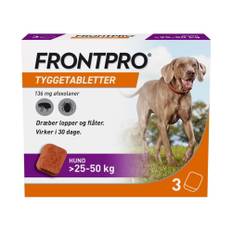 Frontpro Hund Tyggetablet 25-50kg - Frontpro - 136 mg - Veterinær lægemiddel