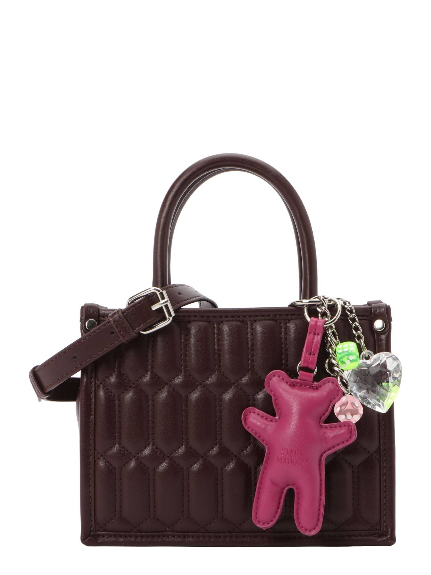 STEVE MADDEN Håndtaske 'Bniko 3'  mørk pink / vinrød / transparent