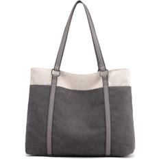 Tote bag for A4 large shoulder shoulder bag [manukori] women, canvas, size, capacity, bag, (grey) grå färg