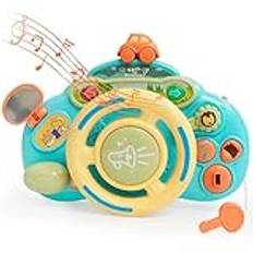 Nukdey Musikleksaker för barn interaktiv musikleksak ratt för barn från 3 år gåvor för barn baby