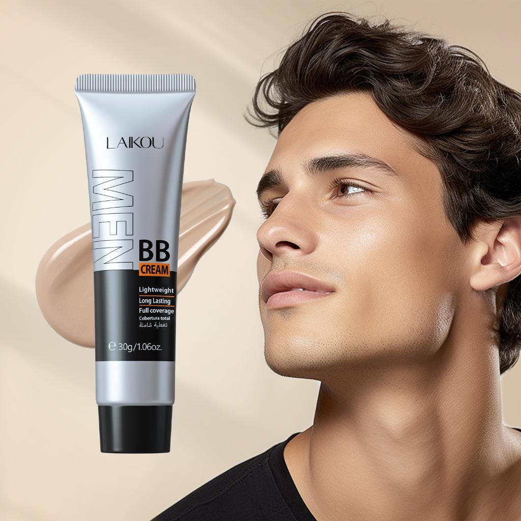 LAIKOU Män BB Cream Full Täckning Concealer Täcker Akne Naturlig Makeup Långvarig 30g