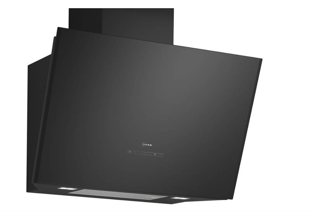 Væghængt emhætte, 80 cm, klart glas med sort tryk - Neff N70 - D88IAN2S0.