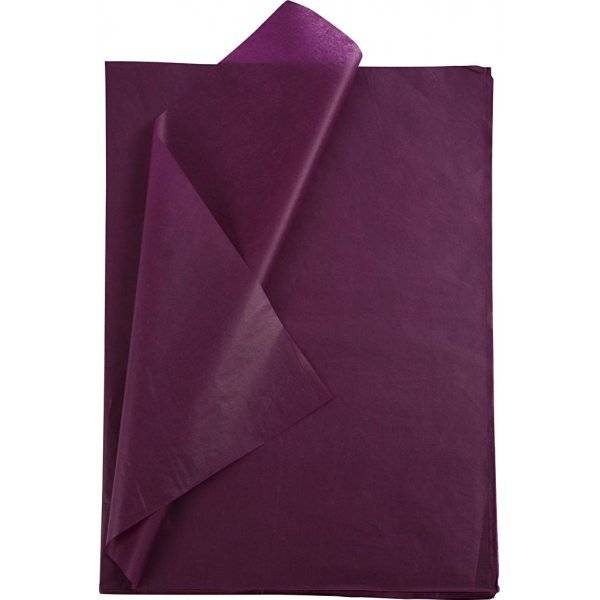 Silkespapper - bordeaux - 50 x 70 cm - 14 g -25 ark