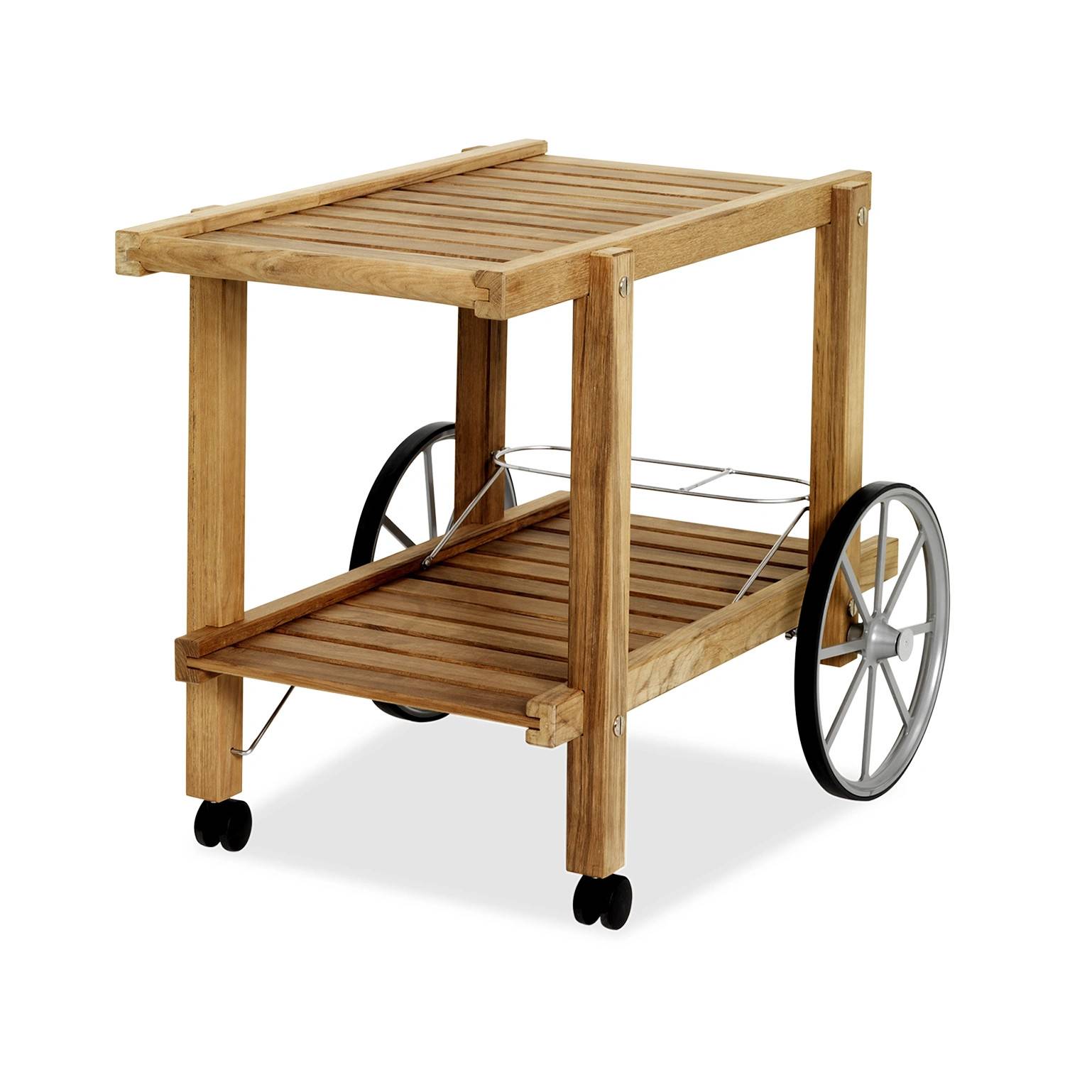 Serveringsvagn 14 teak - Träfärgad