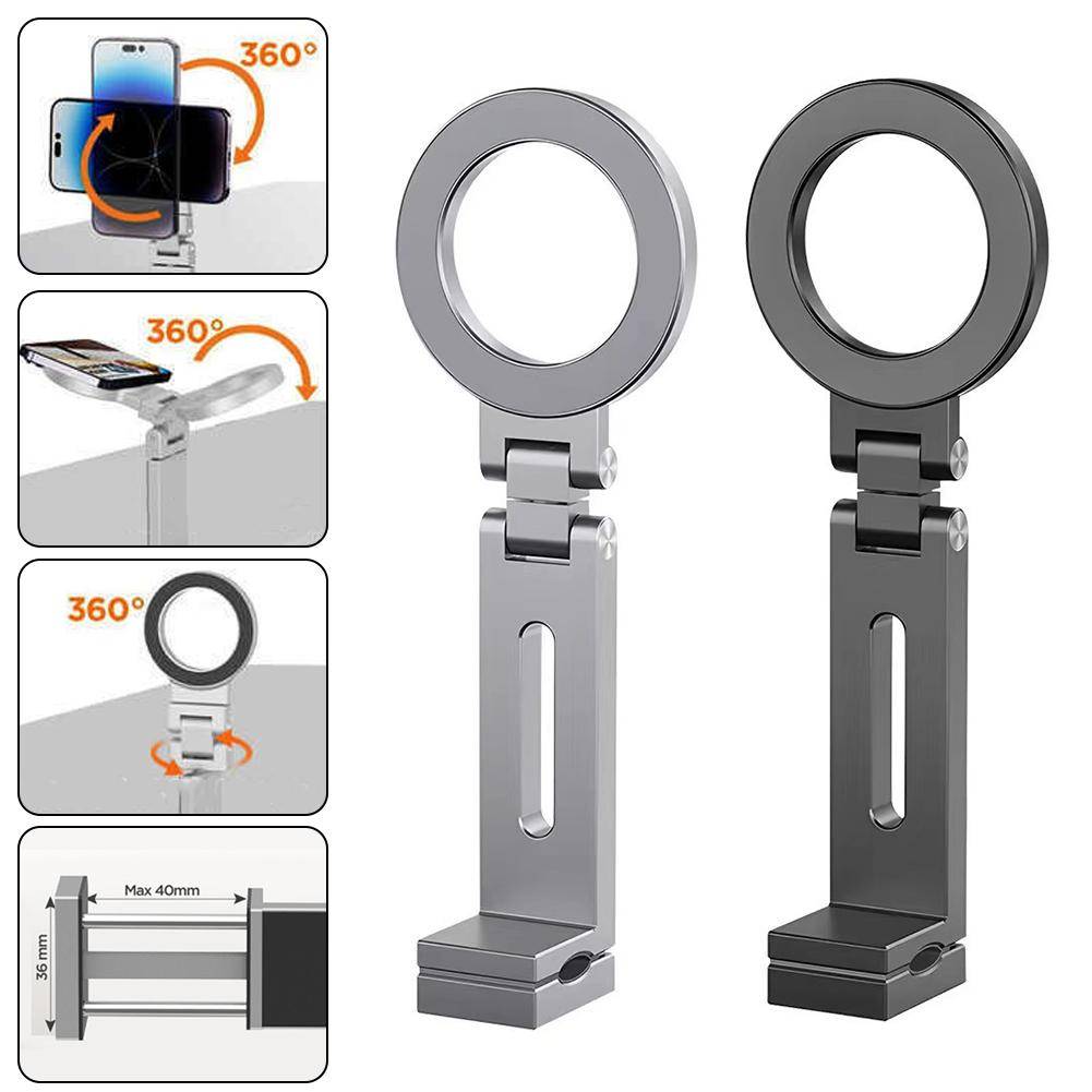 Adjustable Universal Magnetic Phone Holder Travel Essentials Flexible Rotation Hands-Free Airplane Phone Mount Seat Phone Stand