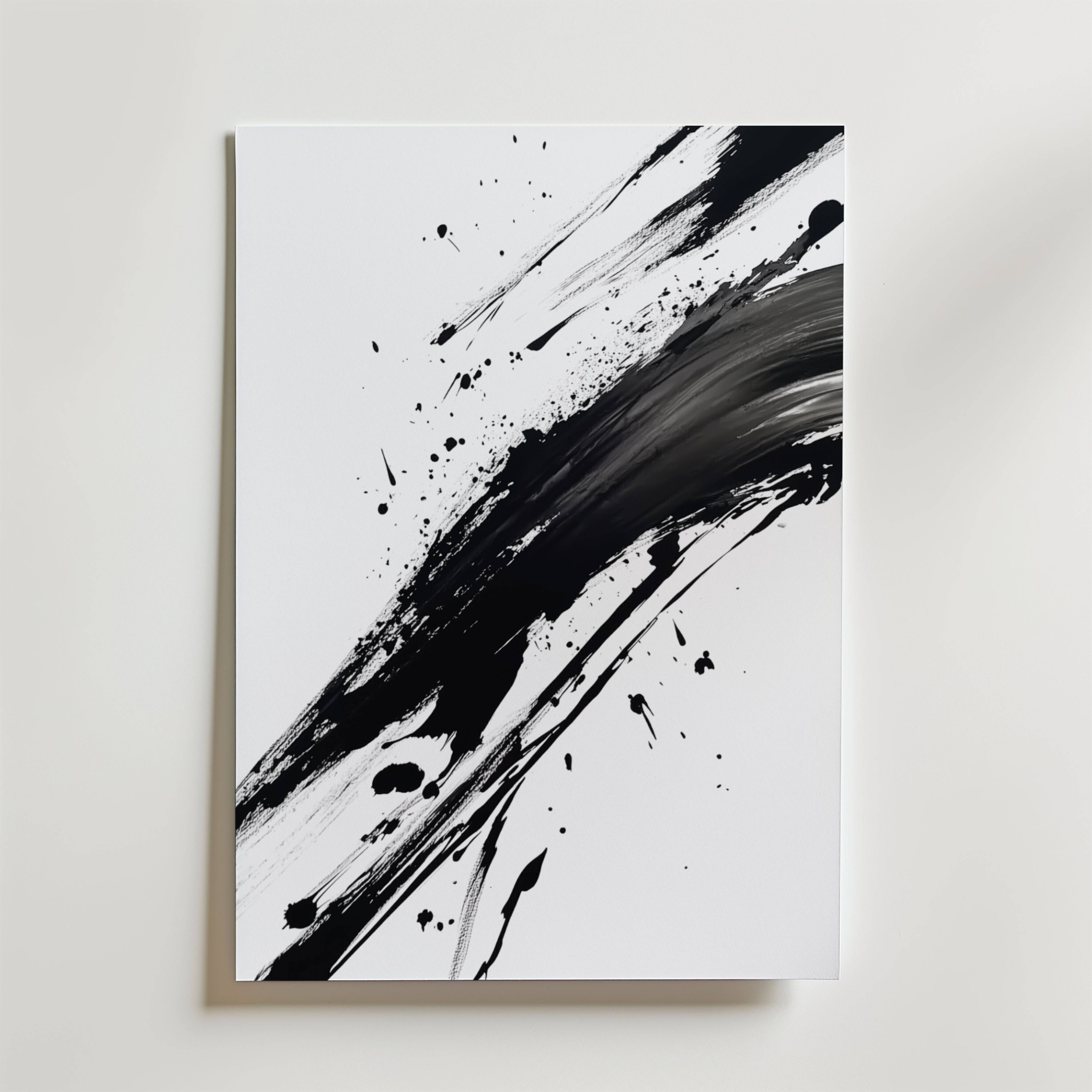 Noir Velocity Poster - Premium Canvas 30x40 cm