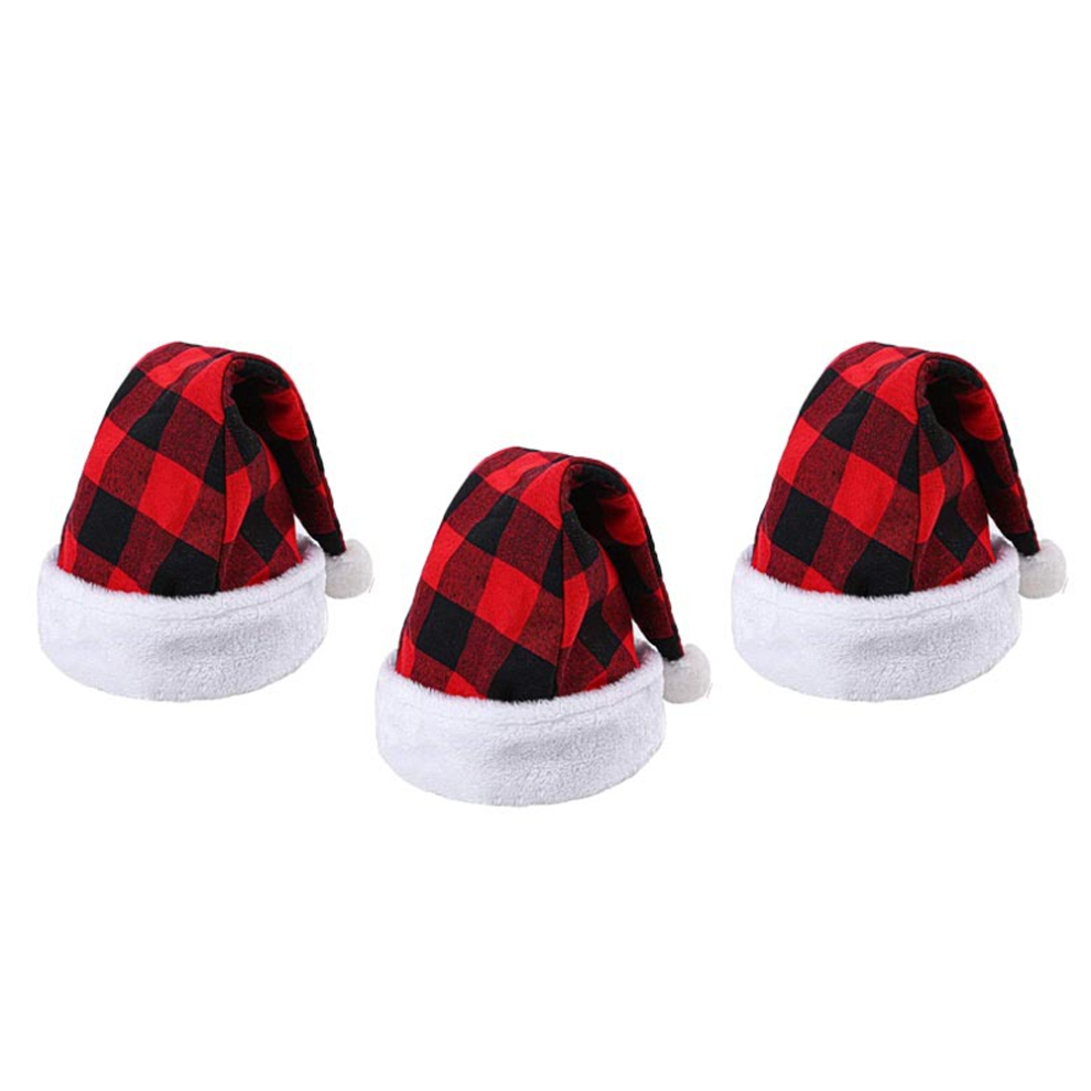 Unisex julehat til julefest, julekostumetilbehør Klassisk julehue med varmt for, komfortabelt for Plys julemand