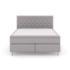 LEXI No 4 Sängpaket 160 Medium - Ljusgrå/Silver Komplett Sängpaket
