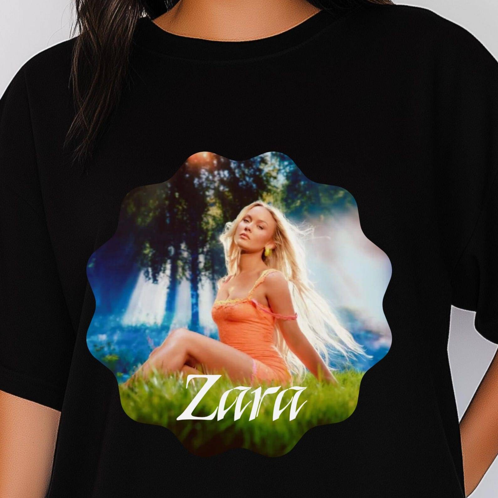 Zara Larsson Unisex Bomulls-T-shirt, Midnattssol, Miss possessive Tour, Konsert T-shirt Merch, Zara Larsson Fläktpresent, Poster Girl, Lush Life cm wh