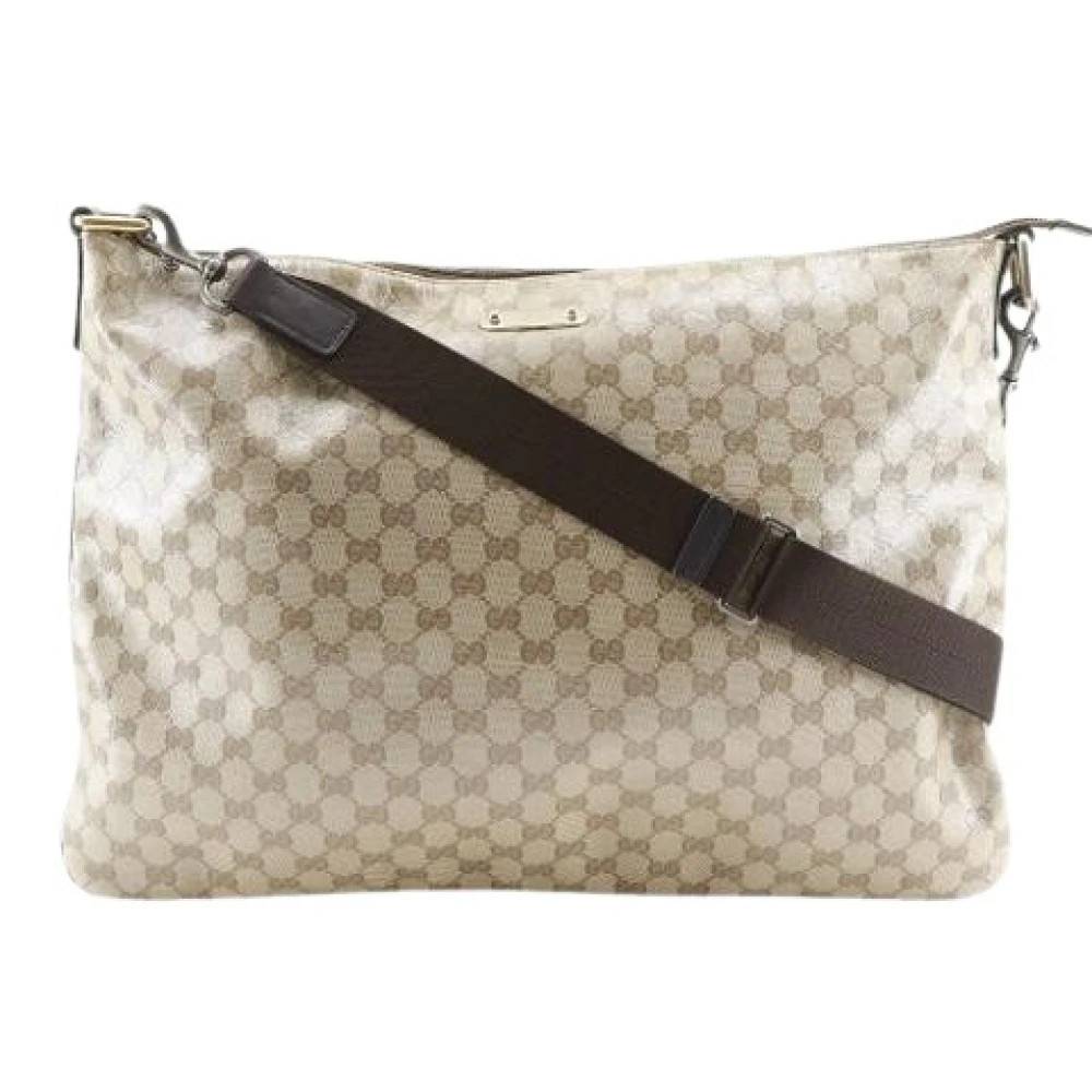 Gucci Vintage Pre-owned GG Crystal Skuldertaske - Vintage - Herre - Beige - ONE SIZE - Uld