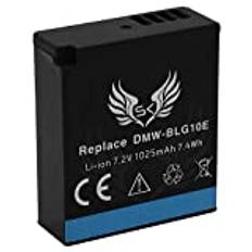 SK batteriersättning för Panasonic DMW-BLG10/DMW-BLG10E | 1025mAh | för Panasonic Lumix DMC-GF6 GX7 GX80 DMW BLG10 BLG10E BLE9 DMW-BLE9E CS-BLG10MC