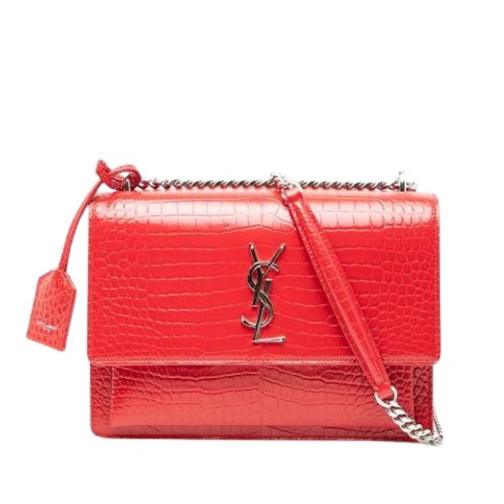 Yves Saint Laurent Vintage Pre-owned Sunset Skuldertaske - Vintage - Dame - Rød - ONE SIZE - Uld