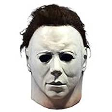 BaronHong Halloween Michael Myers mask halloween skräck cosplay skrämmande ansikte ärr mask realistisk blodig leksakskniv (E, M)