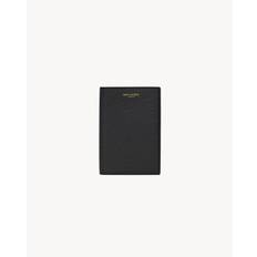 Saint Laurent Paris passport case in ripple leather