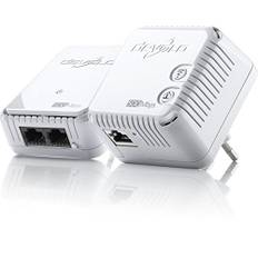 devolo dLAN 500 WiFi Starter Kit Powerline (1x dLAN 500 WiFi Powerline adapter, 1x dLAN 500 duo Powerline adapter, 1x Ethernet cable (2m), PLC Netzwerkadapter, WLAN Steckdose, WiFi Booster, WiFi Move) weiß