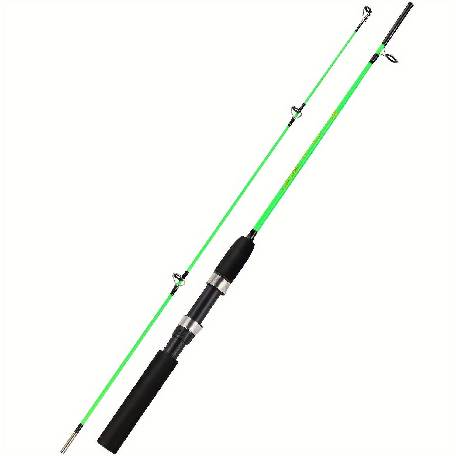 Sougayalng Two-section Spinning Fishing Rod, Solid Number Insertion Rod, In Multiple Colors And Sizes, Colored Ice Fishing Rod