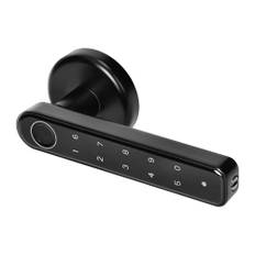 MIRATIC Elektroniskt Dörrlås Bluetooth 5.0/Kod/Fingeravtryck Tuya Smart app Drivs med 4 AAA-batterier Dörrtjocklek: 42-54 mm IP20 Färg Svart
