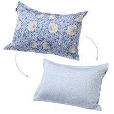 nishikawa Pillowcase Compatible with 63x43cm pillow size Wide size Washable cotton Smooth satin material Morris Gallery Pimpernel Made in Japan Blue blå