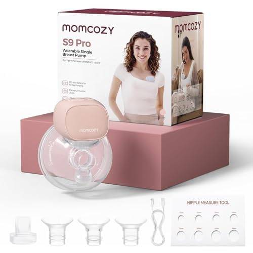Momcozy S9Pro Uppdaterad Bröstpump, 2 Lägen, 9 Nivåer, Sugkraft på 285 mmHg | Upp till 270 min/8–9 pumpningar, LED-display, 20 % mer kompakt design och ≤50 dB för enkel användning varje dag