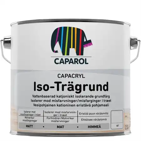 Caparol Iso Trægrunder Hvid 2,5 Liter - 2.7 L