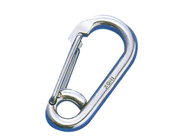 Talamex, karabinhage oval/øje, rustfrit stål AISI 316, 13.2 mm x 8 mm x 17.5 mm x 80 mm, (74229081), 10 stk.