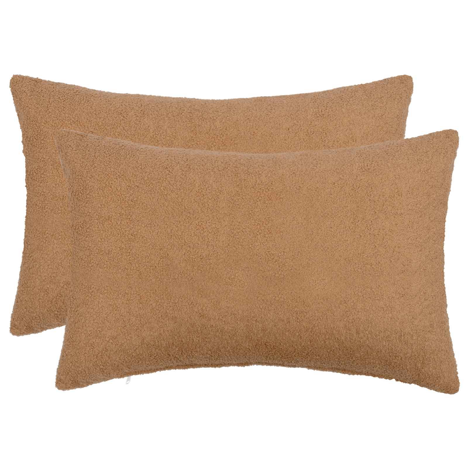 vidaXL Kuddöverdrag 2 st HEERLEN Beige 50 x 75 cm Bouclé