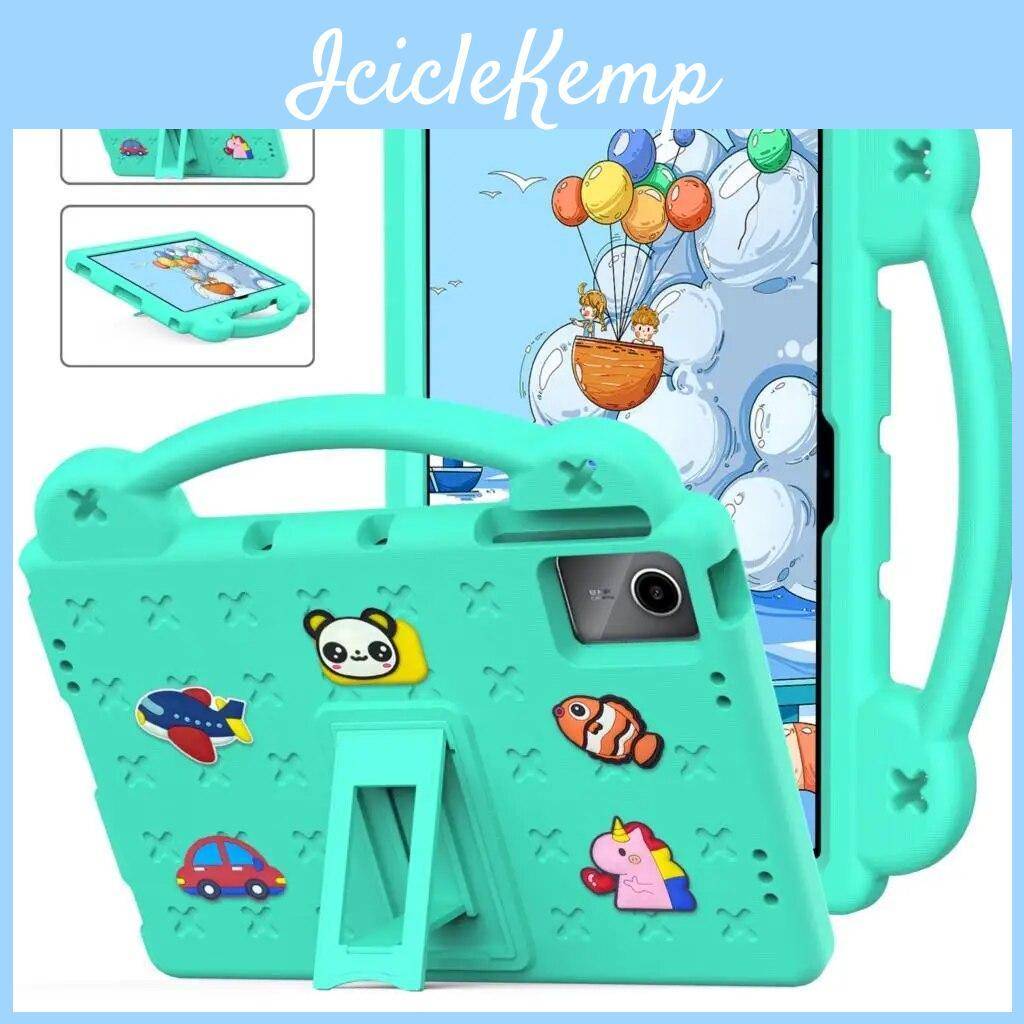 Tab Lenovo Xiaoxin For Pad 2024 M11 2023 Tb331fc K10 Pro Tb223fc P12 Case Kids Friendly Eva Cover With Hand Holder Shockproof ljus lila färg