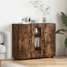 Sideboard Rökfärgad ek 55.5 x 29 x 100 cm Konstruerat trä