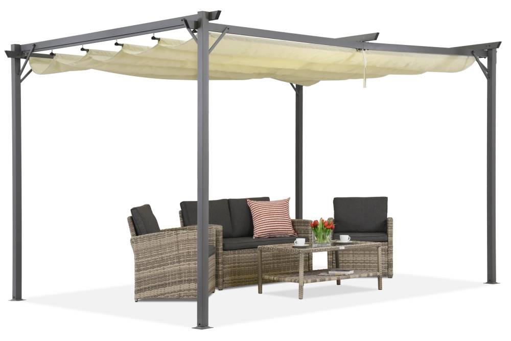 Beige pergola La Palma 3x4 Garden Point