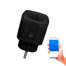 WiFi Stikkontakt med energimåler | Smart Plug | Elmåler til stikkontakt | 16A | Svart