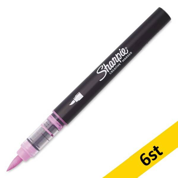 Akrylpenna penselspets | Sharpie Creative | rosa | 6st