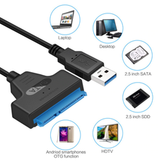 Congdi USB SATA 3 Kabel Cable Sata Adapter Till USB 3.0 Upp Till 6 Gbps Support 2.5Inch External SSD HDD Hard Drive 22 Pin Sata III A25 2.0