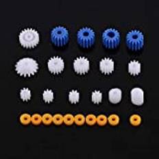 26 St Spindel Gears Plast Spindel Gear & Sleeve DIY Kit för Flygplansbil Modell 2MM/2.3MM/3MM/3.17MM/4MM