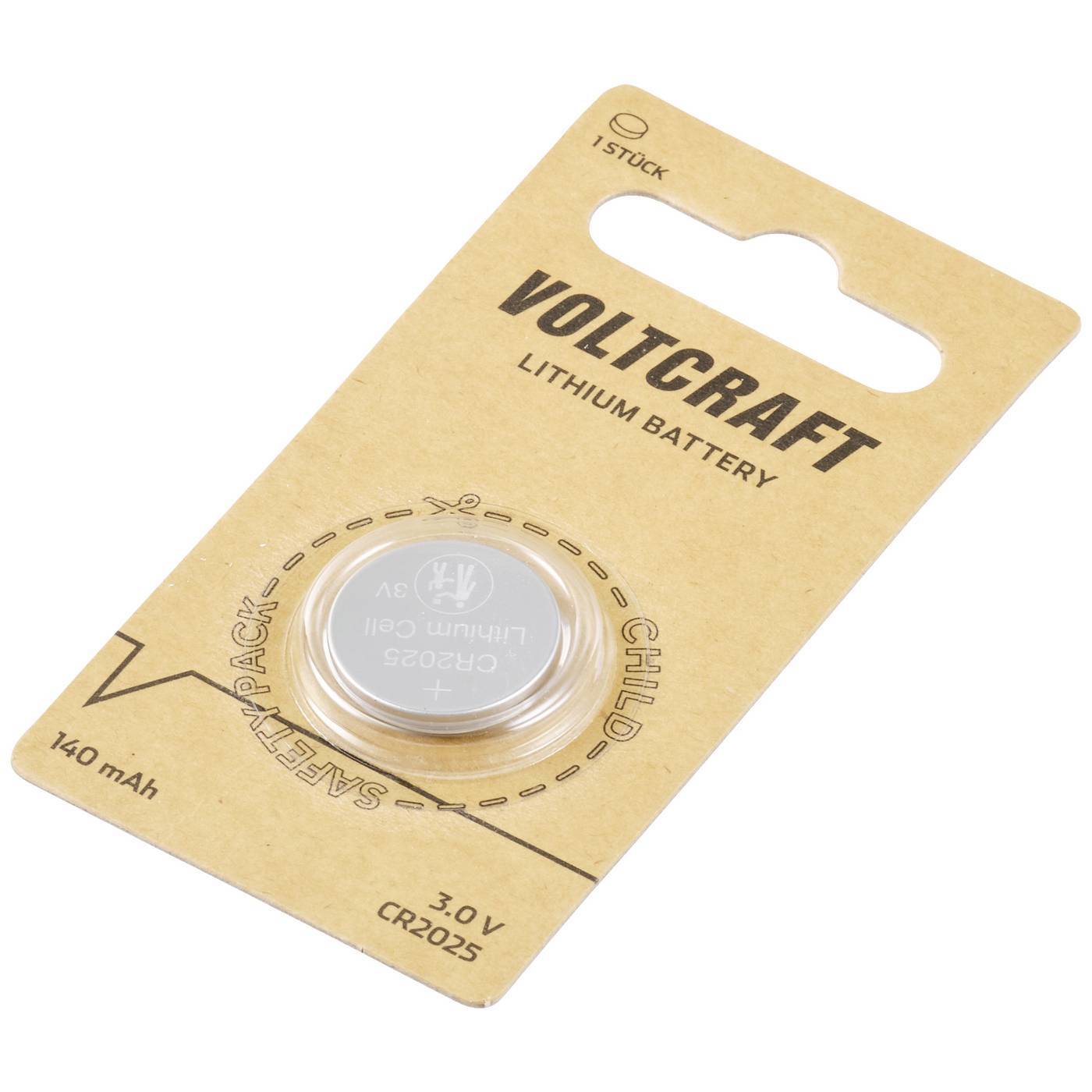 VOLTCRAFT Knappcell CR 2025 3 V 1 st 140 mAh Litium LM2025