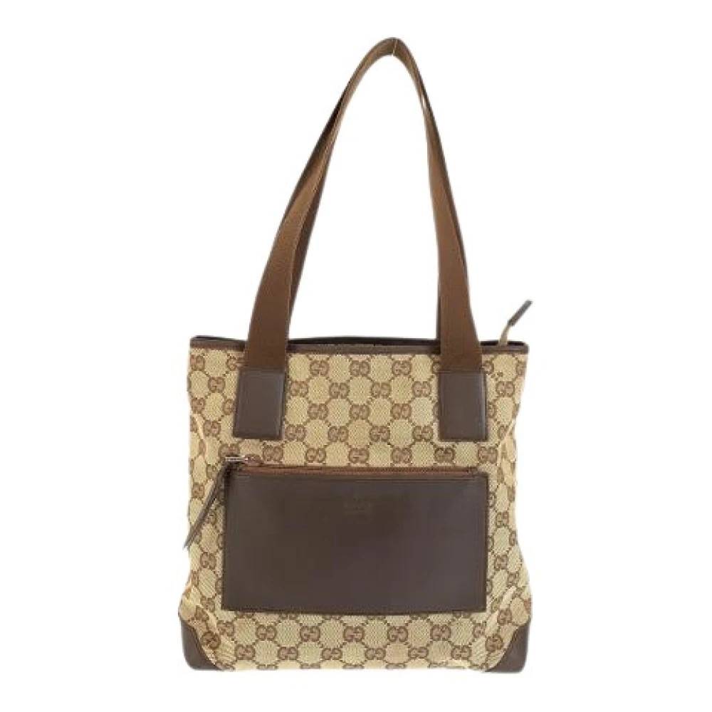 Gucci Vintage - Pre-owned GG Canvas Tote Bag Vintage - Dam - ONE Size - Läder