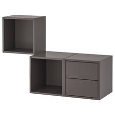 IKEA - EKET vægmonteret opbevaringsløsning, mørkegrå, 105x35x70 cm