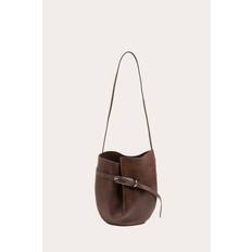 Belted Bucket Bag Dark Brown